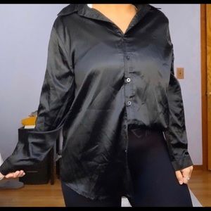 Satin Pretty Little Thing Button Up
